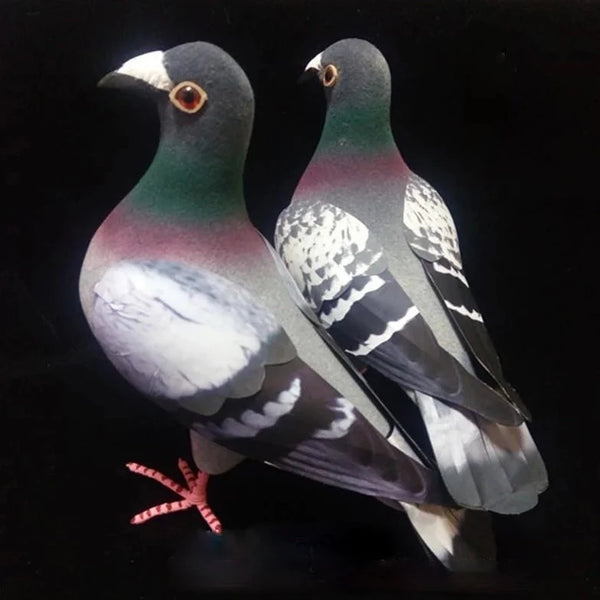 Sculture decorative da giardino a forma di piccioni
