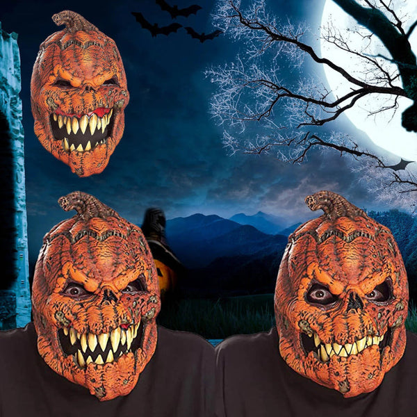 Set di maschere da scheletro cappello e zucca di halloween