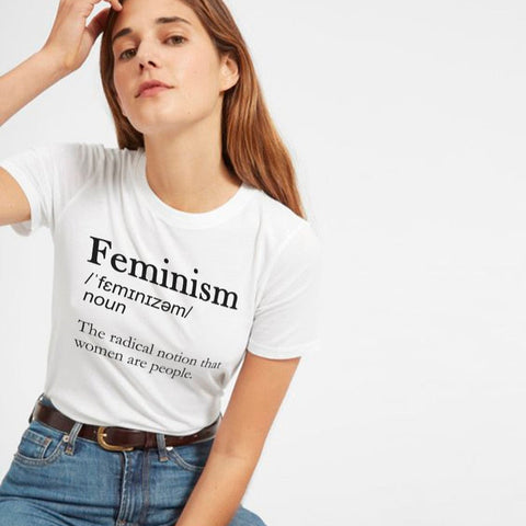T-shirt estiva donna minimal -Feminism-
