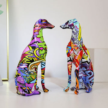 Statuette decorative a forma di Whippet fluorescenti – Vitafacile shop