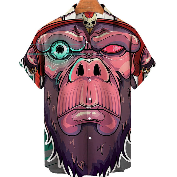Camicie estive da uomo con stampe in 3D Tiki