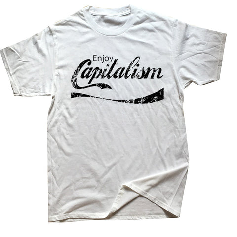 T-shirt estiva uomo "Enjoy Capitalism"