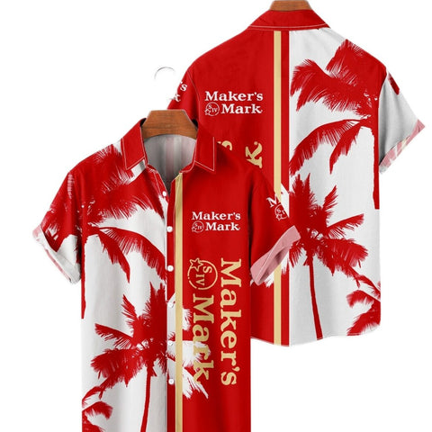 Camicie estive da uomo hawaiane con stampe in 3D