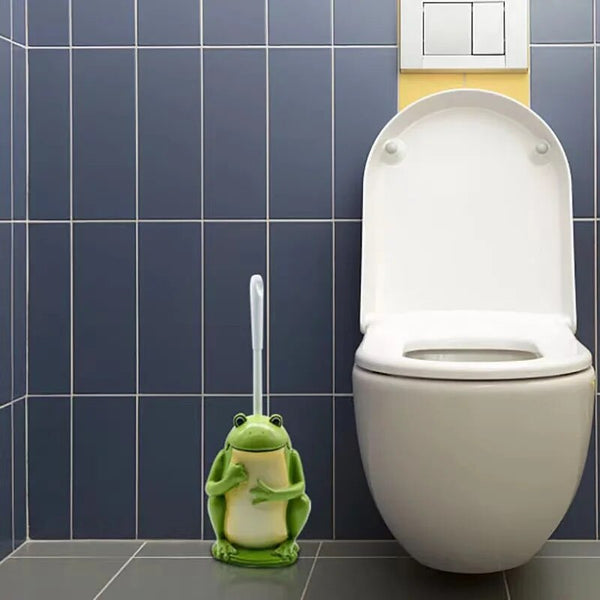 Set di scopini per la pulizia wc con portascopini a forma di animali cartoon