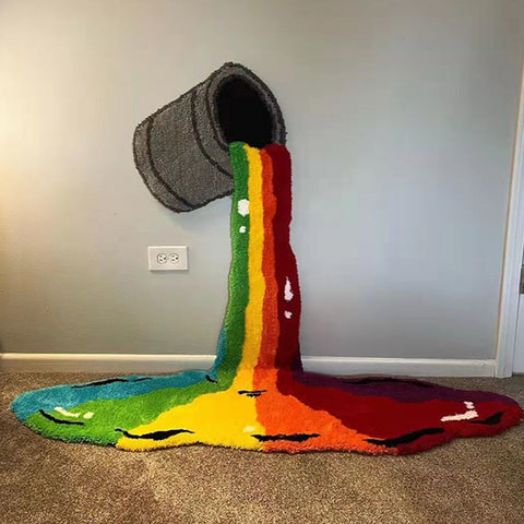 Tappeto con colori arcobaleno per la stanza dei bambini