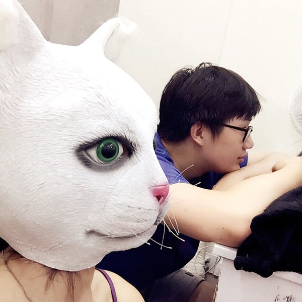 Maschera cosplay Halloween da gatto