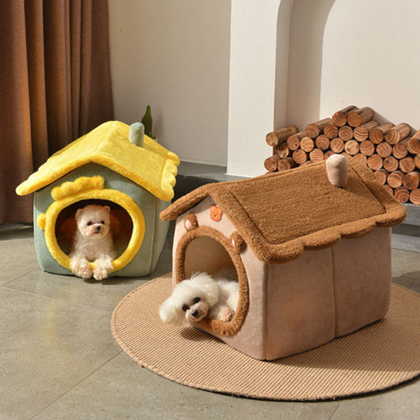 Cucce pieghevoli a forma di cottage per animali domestici