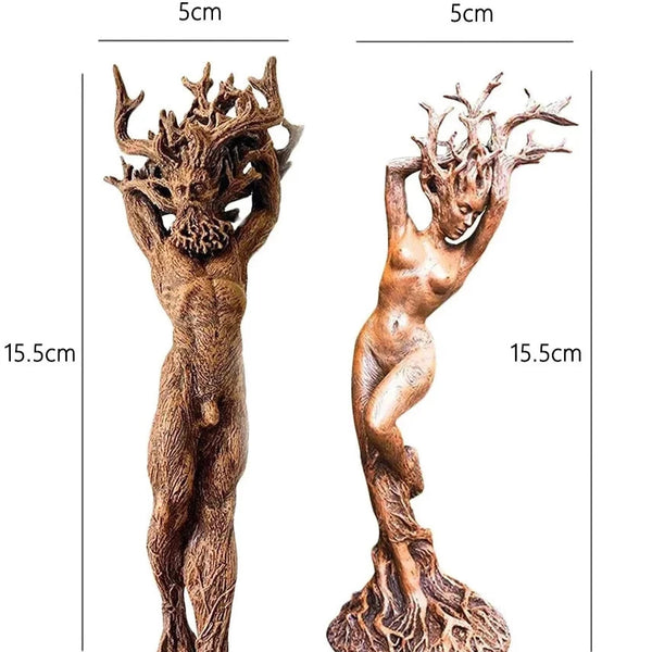 Statuette decorative da giardino “Divinità della foresta”
