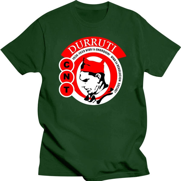 T-shirt estiva uomo Durruti -Viva la anarquia-