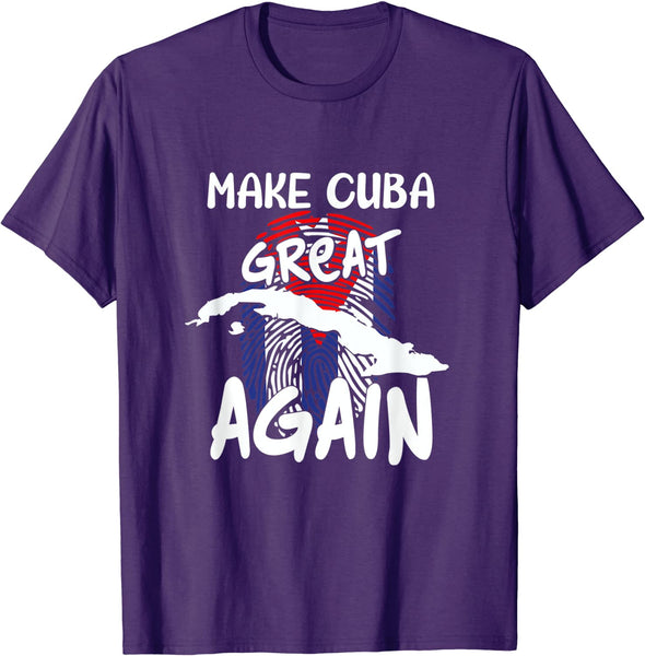 T-shirt estiva uomini “rendi Cuba di nuovo grande”