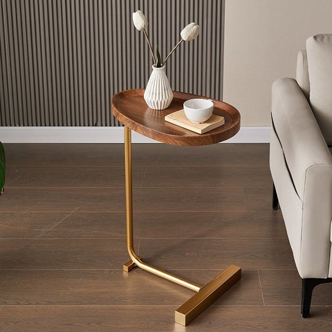 Tavolino ovale da caffè in stile nordico minimalista