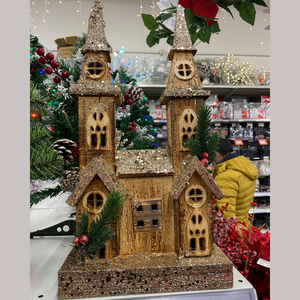 Castello Natalizio in legno - Decorazione Natale