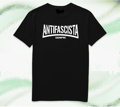 T-shirt estiva unisex per adulti e bambini “Antifascista sempre”