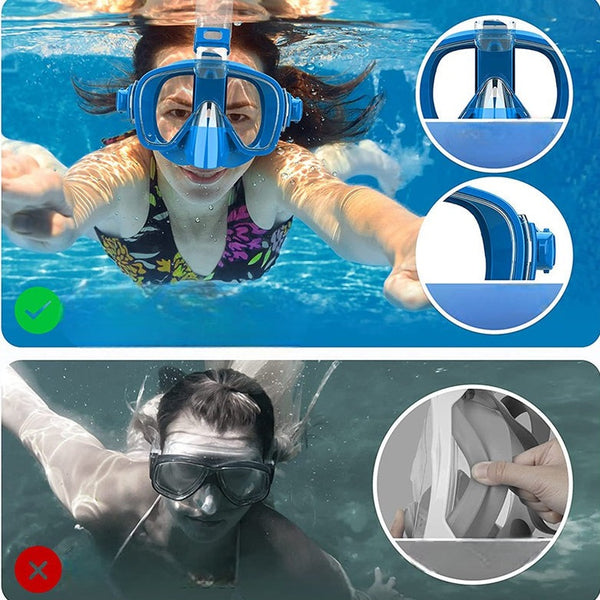 Set di maschere da sub con sistema dry top e supporto webcam