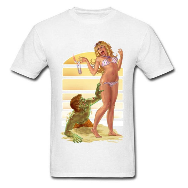 T-shirt maglietta divertente horror - Beach Zombie - Vitafacile shop