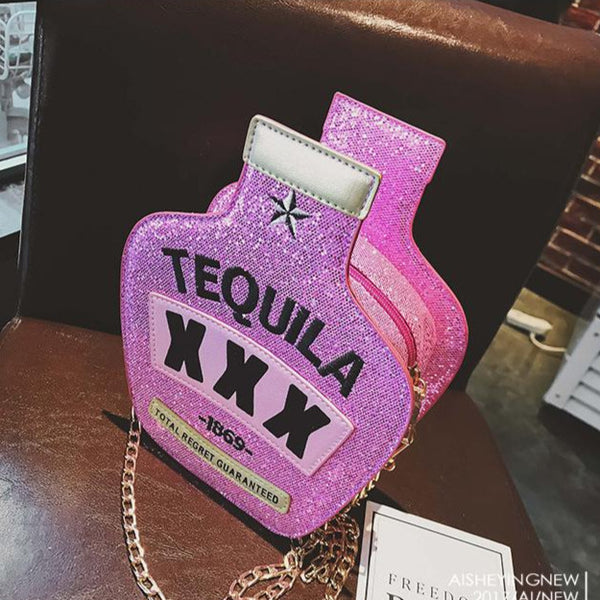 Borsa da donna a forma di bottiglia di tequila