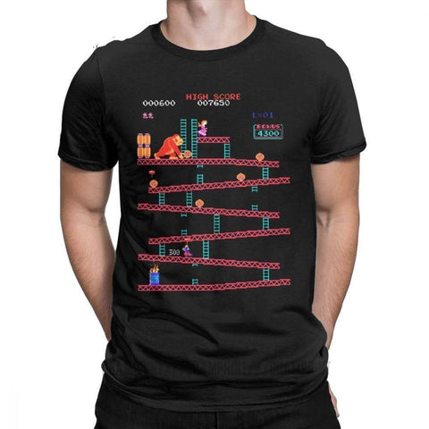 T-shirt maglietta - Videogiochi -  Arcade Game - Donkey Kong - Vitafacile shop