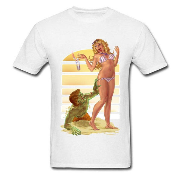 T-shirt maglietta divertente horror - Beach Zombie - Vitafacile shop