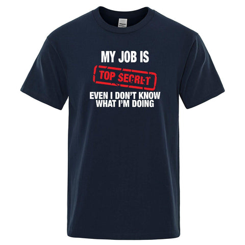T-shirt maglietta divertente - Il mio lavoro è un segreto - Vitafacile shop