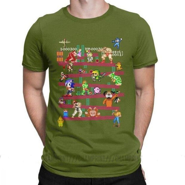 T-shirt maglietta - Videogiochi -  Arcade Game - Donkey Kong, Street Fighter, Sonic, Super MArio - Vitafacile shop