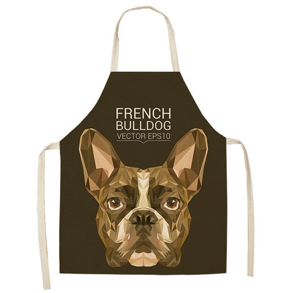 Grembiuli da cucina con pettorina “French bulldog”