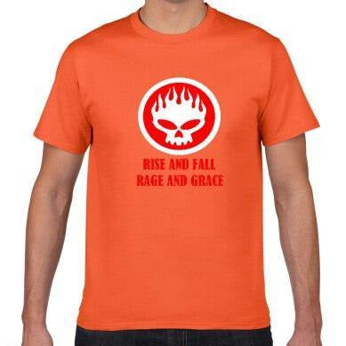 T-shirt maglietta - musica - Offspring Flame Skull cotone - Vitafacile shop