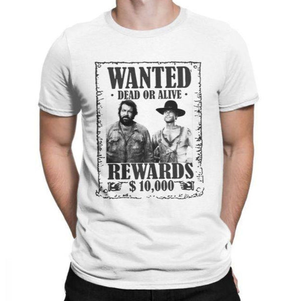 T-shirt maglietta - Bud Spencer & Terence Hill - Wanted Lo Chiamavano Trinità - Vitafacile shop
