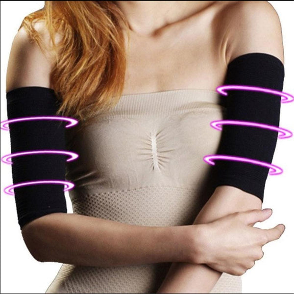 1 Pair 420D Compression Slimming Arms Sleeves Workout Toning Burn Cellulite Shaper Fat Burning Sleeves for Women - Vitafacile shop