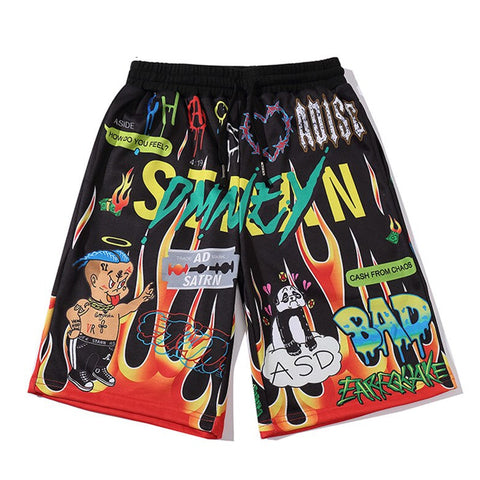 Bermuda shorts uomo -hip hop punk rock streetwear
