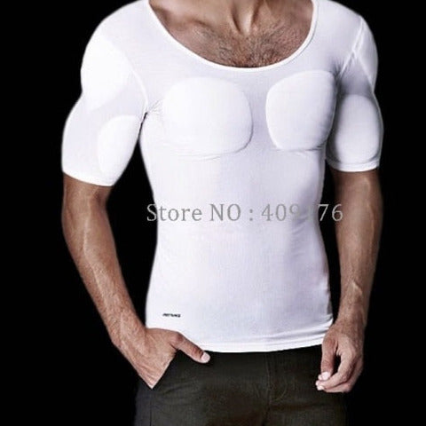Maglietta modellante con imbottiture per uomo