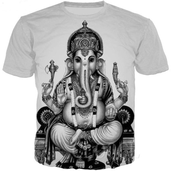 T-shirt estiva con icona “elefante Ganesha”