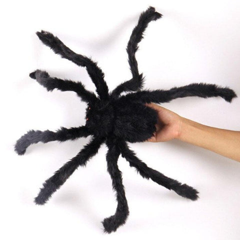 60cm Large Spider Halloween Decoration for Home Bar Haunted House Spider Cotton Web Halloween Artificial Spider Silk Props-S - Vitafacile shop