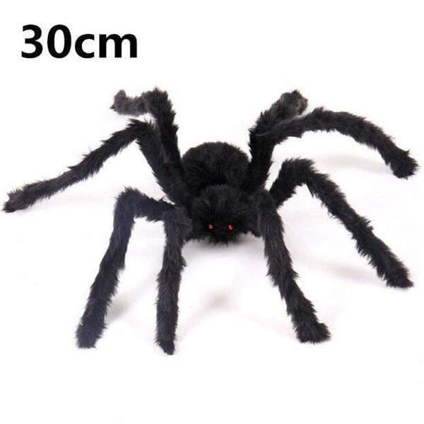 60cm Large Spider Halloween Decoration for Home Bar Haunted House Spider Cotton Web Halloween Artificial Spider Silk Props-S - Vitafacile shop