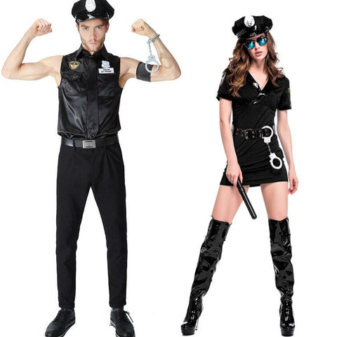 Costume divertente sexy poliziotto uomo/donna