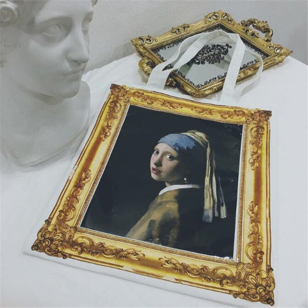 Borsa donna in tela -Oil painting-