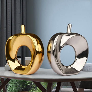 Oggetti per la casa particolari mela d'oro e d'argento – Vitafacile shop