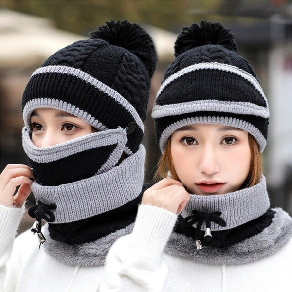 Cappello, sciarpa e mascherina invernali morbidi e caldi contro il freddo
