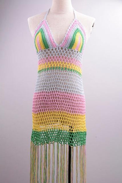 Vestito colorato donna ad uncinetto - Vitafacile shop