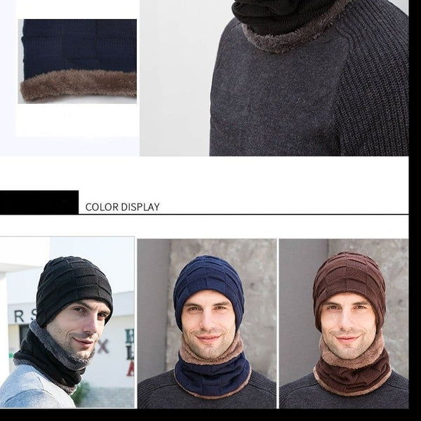 Set cappello, sciarpa e guanti da uomo