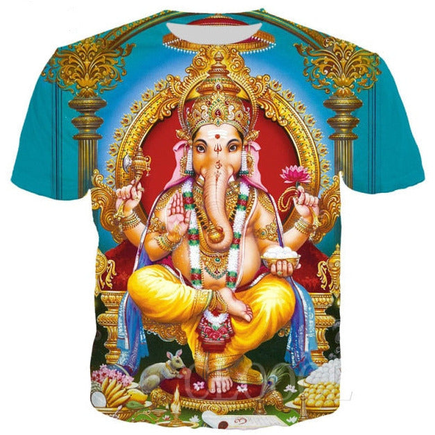 T-shirt estiva 3D “Lord Ganesh”