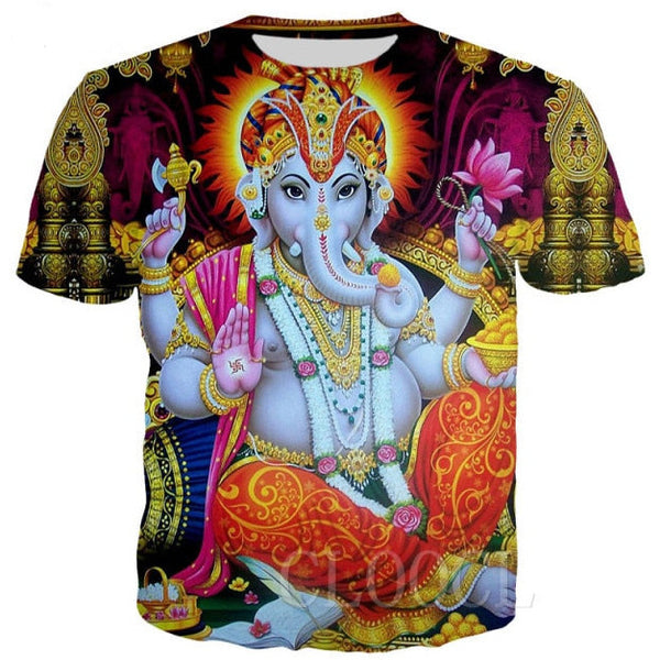 T-shirt estiva 3D “Lord Ganesh”