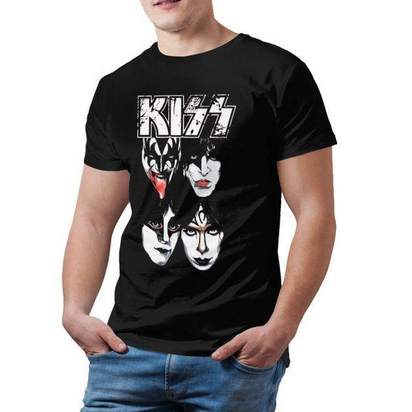 T-shirt maglietta - musica - Kiss cotone - Vitafacile shop