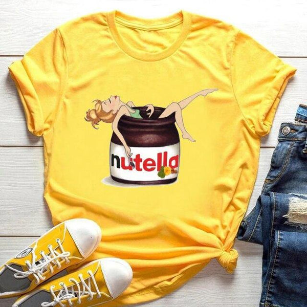 T-shirt maglietta donna - Nutella mon amour - Vitafacile shop
