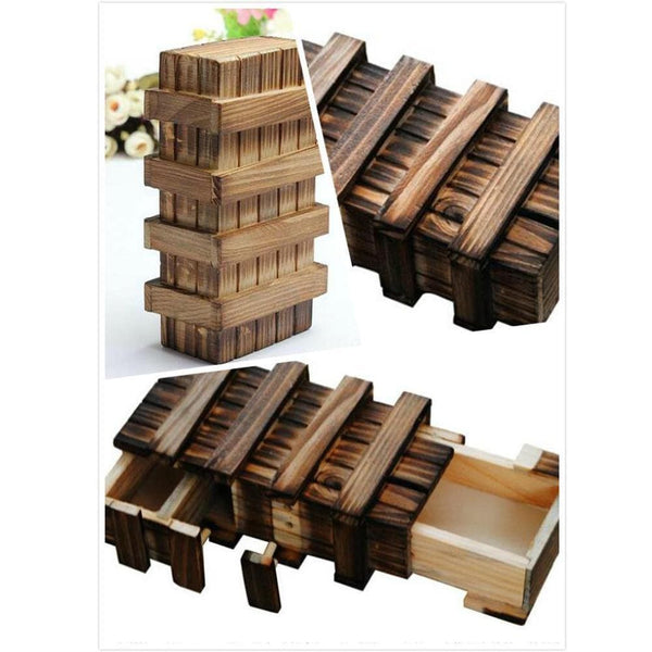 Scomparto magico scatola di legno puzzle con cassetto segreto - Vitafacile shop