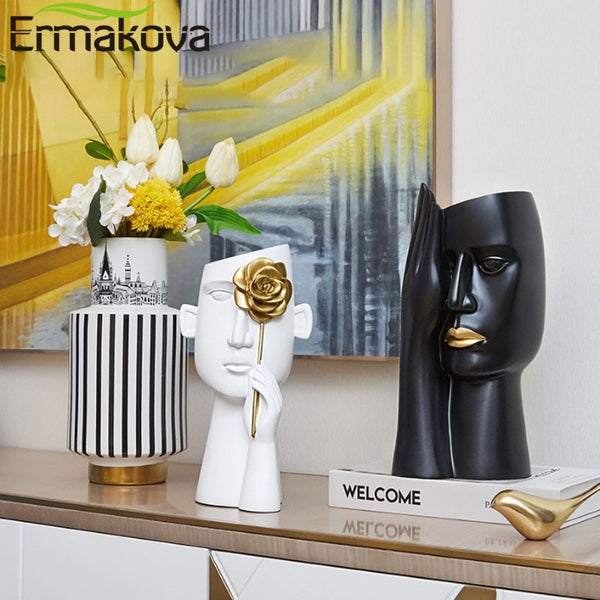 Bellissima decorazione stile minimalista volto umano per la casa o l'ufficio