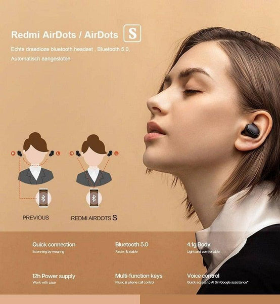 Auricolari - Cuffie Xiaomi Redmi Airdots Bluetooth 5.0 - Vitafacile shop