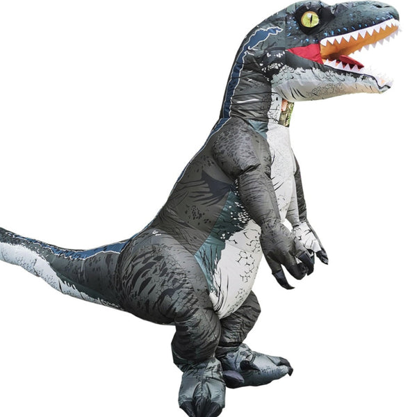 Costume gonfiabile da dinosauro Trex Velociraptor per feste in maschera