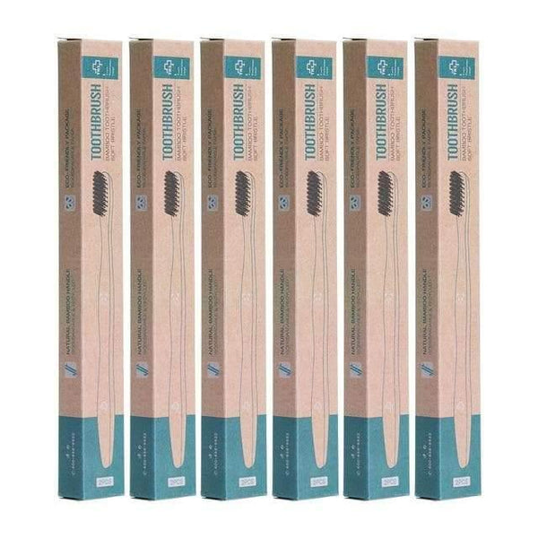Set Spazzolini legno  di bambù 12 pezzi - Vitafacile shop