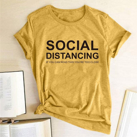 T-shirt maglietta donna - Distanza sociale ! - Vitafacile shop