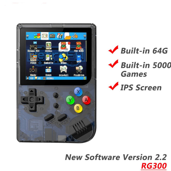 Consolle videogames retro' RG300 2.2 schermo IPS con 5000 giochi integrati